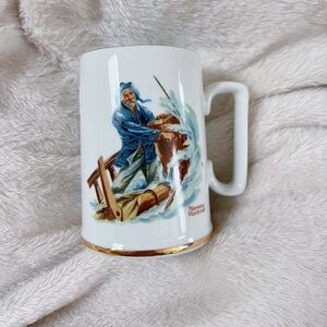 Vintage Norman Rockwell Braving The Storm Mug